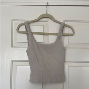 Babaton Sculpt Knit Squareneck Cropped Tank